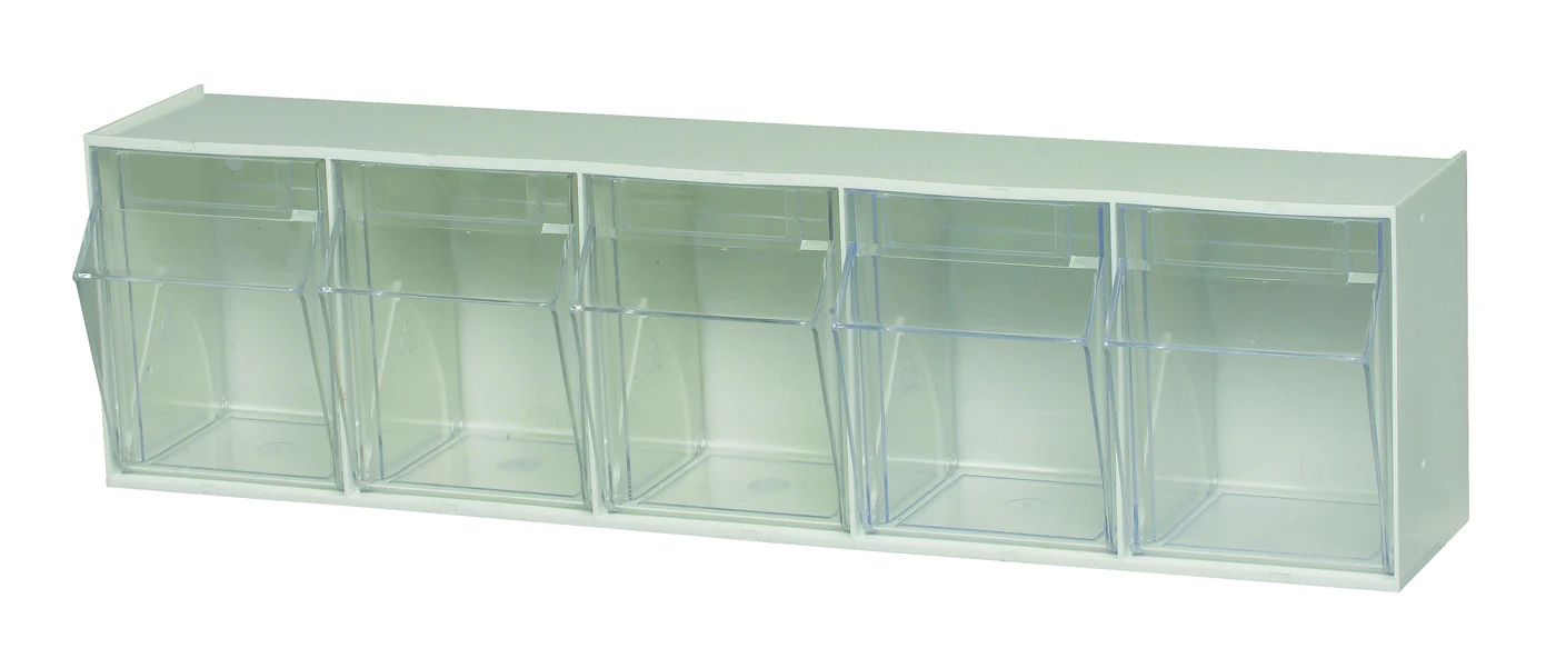 Quantum QTB305WTNC Tip Out Bin, 23-5/8"W x 5-1/4"D x 6-1/2"H, White