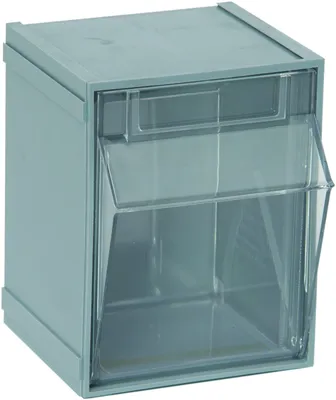 Quantum QTB405GYNC Tip Out Bin, 4-3/4"W x 5-1/4"D x 6-1/4"H, Gray