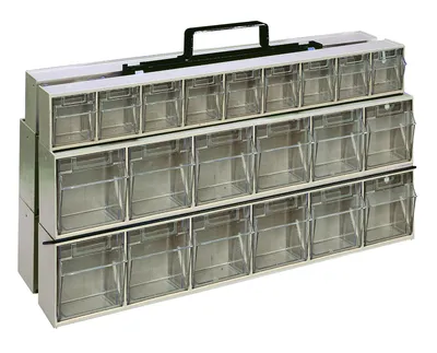 Quantum QTF320-42IV Tip Out Bin Portable Frame, 24"W x 14"H, Black