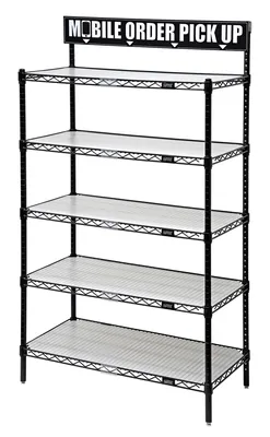 Quantum QTG63-1824BK Quantum To-Go Unit, 18"W x 24"D x 63"H, 800 lb capacity, Black