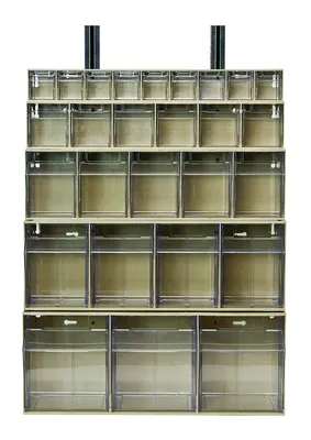Quantum QTR48 Tip Out Bin Rails, Black — in use