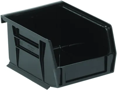 Quantum QUS210BKCS Stack & Hang Bin, 4-1/8"W x 5-3/8"D x 3"H, 15 lb capacity, Black, Case of 24