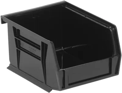 Quantum QUS210BRCS Stack & Hang Bin, 4-1/8"W x 5-3/8"D x 3"H, 15 lb capacity, Black, Case of 24