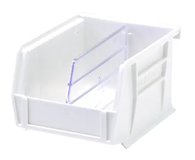 Quantum DUS210CL Clear Bin Divider, Pack of 6 — in use
