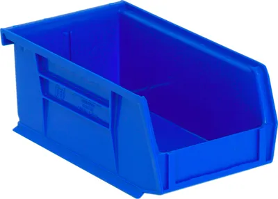 Quantum QUS220BLCS Stack & Hang Bin, 4-1/8"W x 7-3/8"D x 3"H, 15 lb capacity, Blue, Case of 24