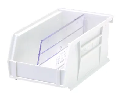 Quantum DUS221CL Clear Bin Divider, Pack of 6 — in use
