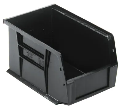 Quantum QUS221BRCS Stack & Hang Bin, 6"W x 9-1/4"D x 5"H, 25 lb capacity, Black, Case of 12
