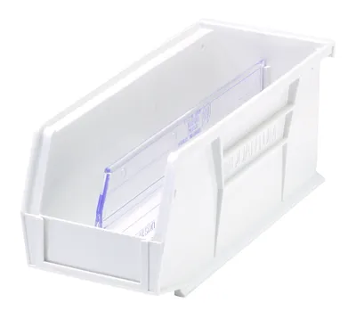Quantum DUS224CL Clear Bin Divider, Pack of 6 — in use