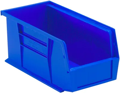 Quantum QUS230BLCS Stack & Hang Bin, 5-1/2"W x 10-7/8"D x 5"H, 35 lb capacity, Blue, Case of 12