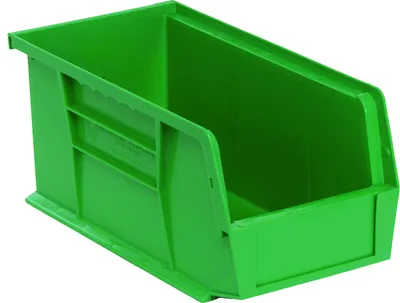 Quantum QUS230GNCS Stack & Hang Bin, 5-1/2"W x 10-7/8"D x 5"H, 35 lb capacity, Green, Case of 12