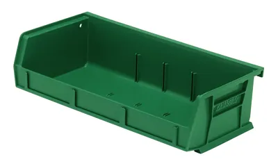 Quantum QUS232GNCS Stack & Hang Bin, 11"W x 5-3/8"D x 3"H, 35 lb capacity, Green, Case of 8