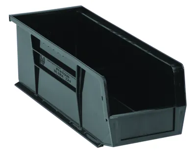 Quantum QUS234BKCS Stack & Hang Bin, 5-1/2"W x 14-3/4"D x 5"H, 55 lb capacity, Black, Case of 12