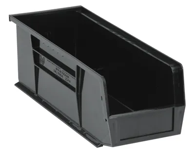 Quantum QUS234BRCS Stack & Hang Bin, 5-1/2"W x 14-3/4"D x 5"H, 55 lb capacity, Black, Case of 12