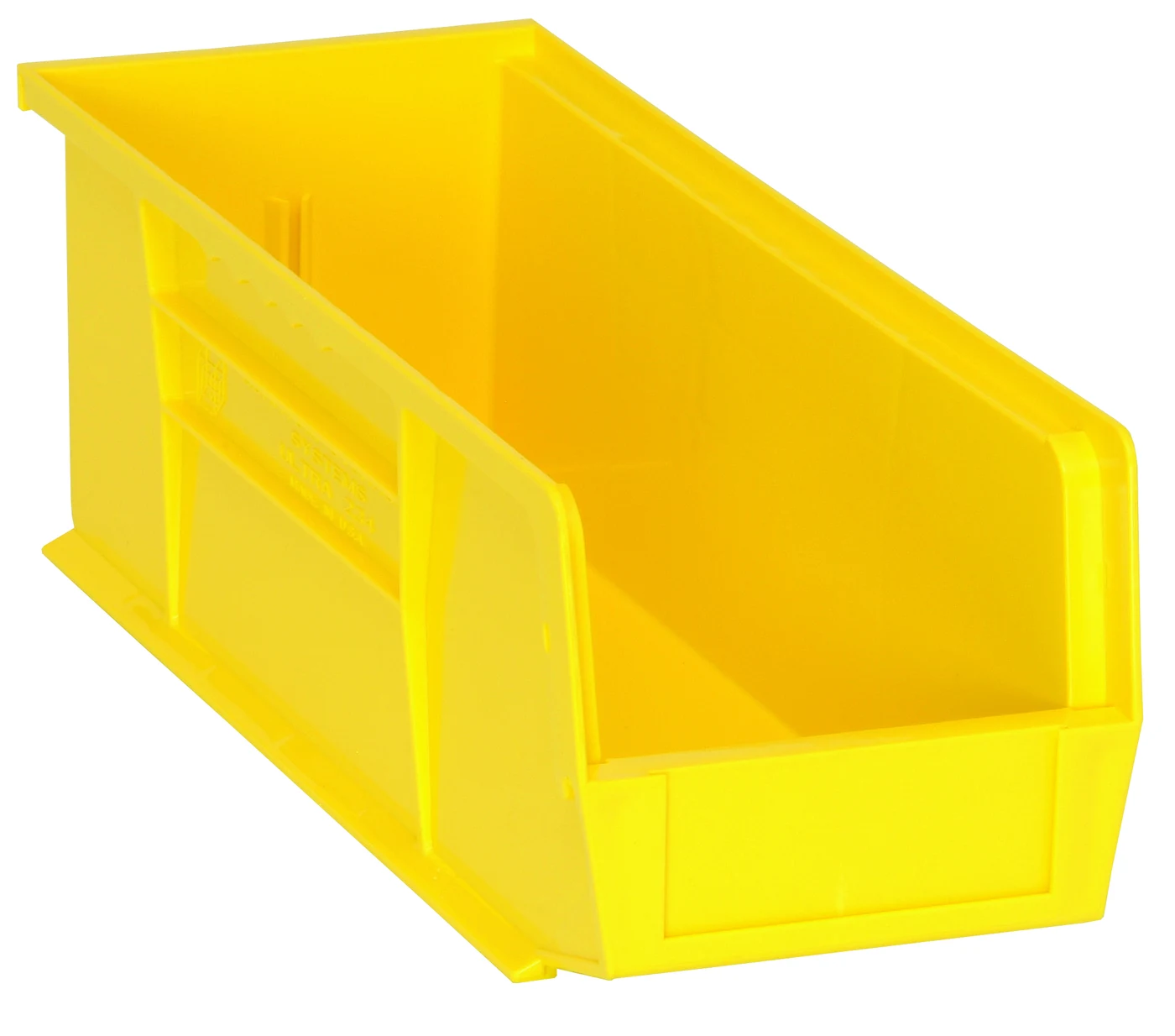 Quantum QUS234YLCS Stack & Hang Bin, 5-1/2"W x 14-3/4"D x 5"H, 55 lb capacity, Yellow, Case of 12