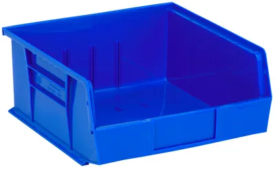 Quantum QUS235BLCS Stack & Hang Bin, 11"W x 10-7/8"D x 5"H, 55 lb capacity, Blue, Case of 6