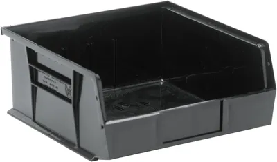 Quantum QUS238BRCS Stack & Hang Bin, 5-1/2"W x 18"D x 5"H, 45 lb capacity, Black, Case of 12