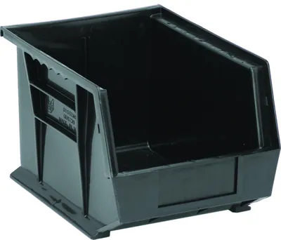 Quantum QUS239BKCS Stack & Hang Bin, 8-1/4"W x 10-3/4"D x 7"H, 55 lb capacity, Black, Case of 6