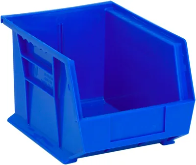 Quantum QUS239BLCS Stack & Hang Bin, 8-1/4"W x 10-3/4"D x 7"H, 55 lb capacity, Blue, Case of 6