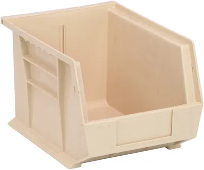 Quantum QUS239IVCS Stack & Hang Bin, 8-1/4"W x 10-3/4"D x 7"H, 55 lb capacity, Ivory, Case of 6