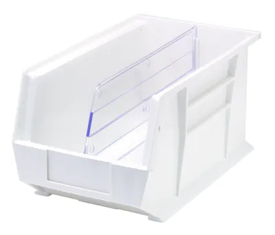 Quantum DUS242CL Clear Bin Divider, Pack of 6 — in use