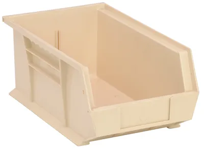 Quantum QUS241IVCS Stack & Hang Bin, 8-1/4"W x 13-5/8"D x 6"H, 65 lb capacity, Ivory, Case of 12