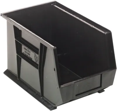 Quantum QUS242BRCS Stack & Hang Bin, 8-1/4"W x 13-5/8"D x 8"H, 65 lb capacity, Black, Case of 12