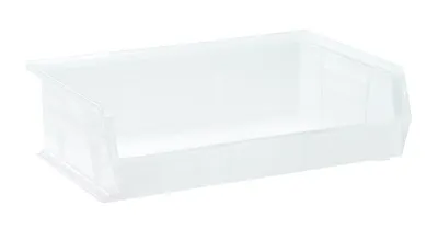 Quantum QUS245CLCS Stack & Hang Bin, 16-1/2"W x 10-7/8"D x 5"H, 65 lb capacity, Clear, Case of 6