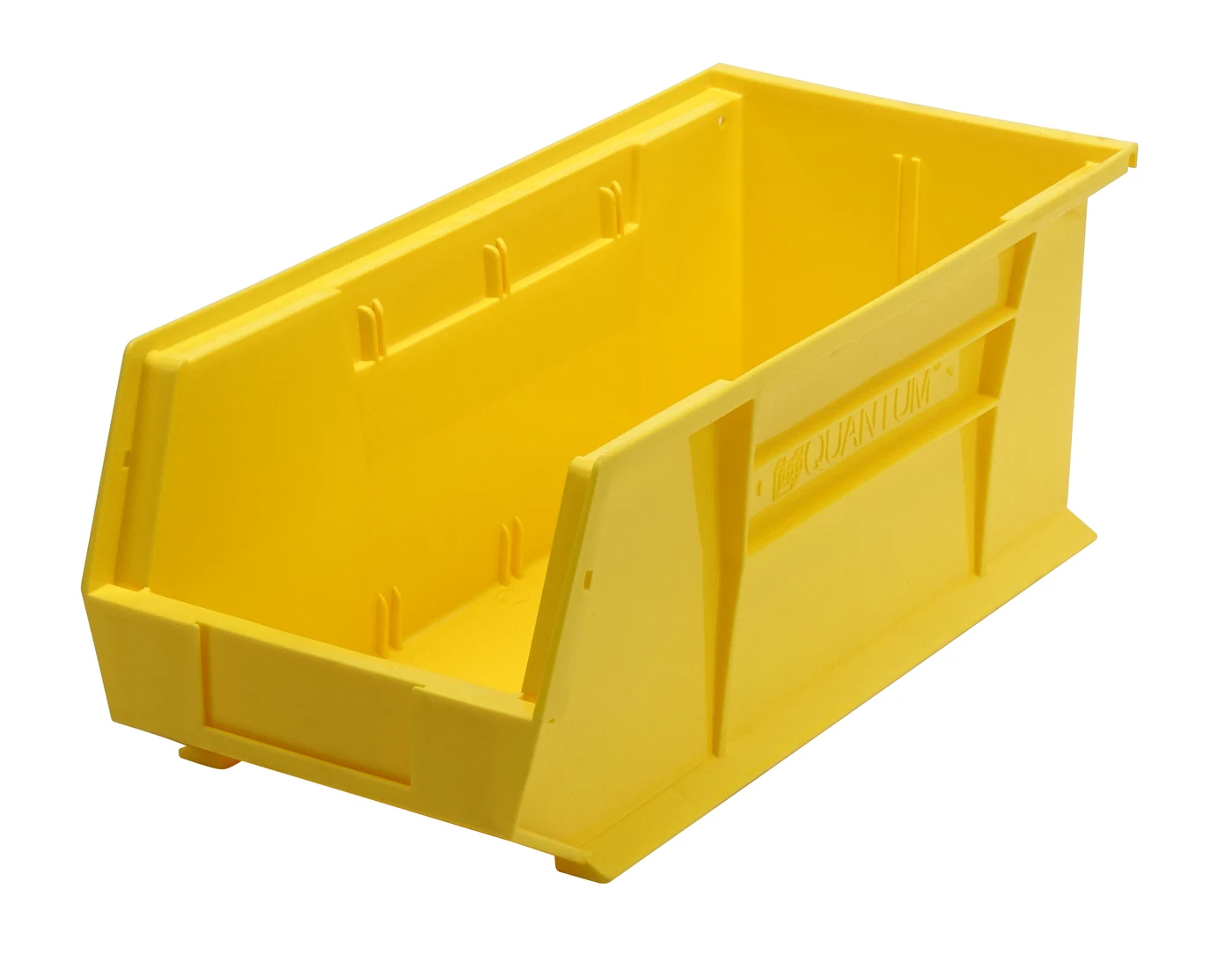 Quantum QUS248YLCS Stack & Hang Bin, 8-1/4"W x 18"D x 7"H, 80 lb capacity, Yellow, Case of 6