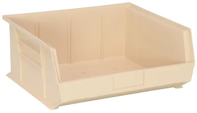 Quantum QUS250IVCS Stack & Hang Bin, 16-1/2"W x 14-3/4"D x 7"H, 80 lb capacity, Ivory, Case of 6