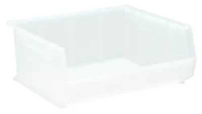 Quantum QUS250CLCS Stack & Hang Bin, 16-1/2"W x 14-3/4"D x 7"H, 80 lb capacity, Clear, Case of 6
