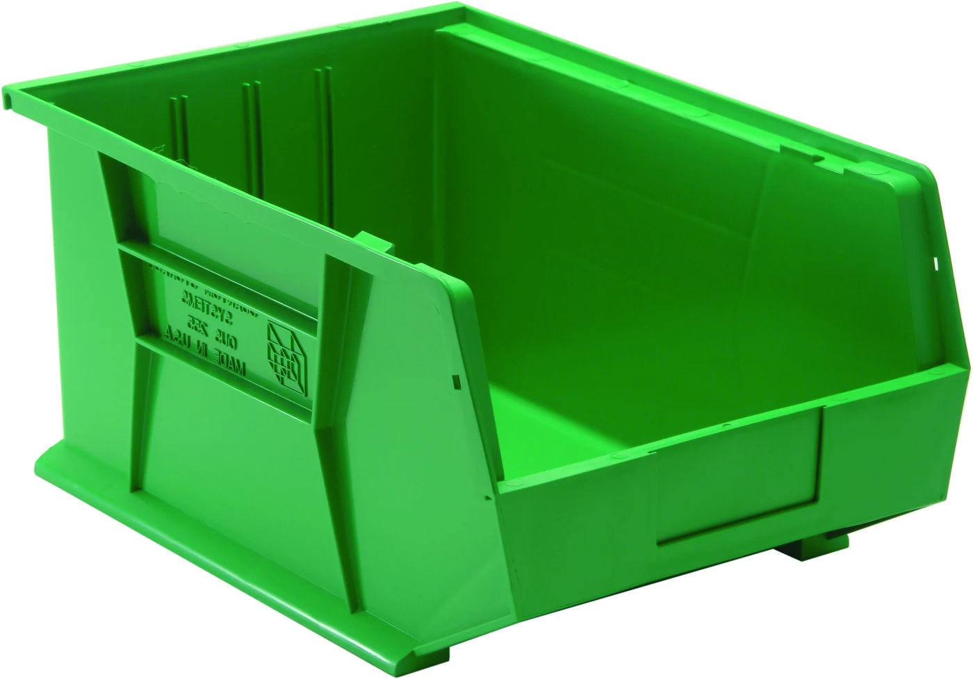 Quantum QUS255GNNB Stack & Hang Bin, 11"W x 16"D x 8"H, 80 lb capacity, Green