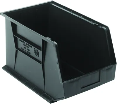 Quantum QUS260BKNB Stack & Hang Bin, 11"W x 18"D x 10"H, 80 lb capacity, Black