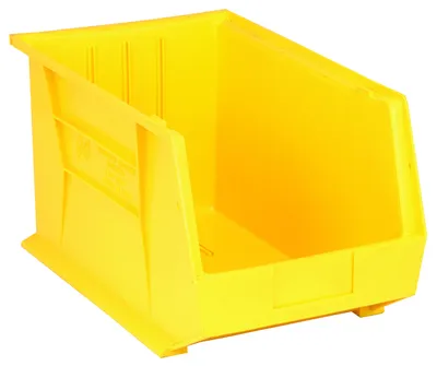 Quantum QUS260YLCS Stack & Hang Bin, 11"W x 18"D x 10"H, 80 lb capacity, Yellow, Case of 4