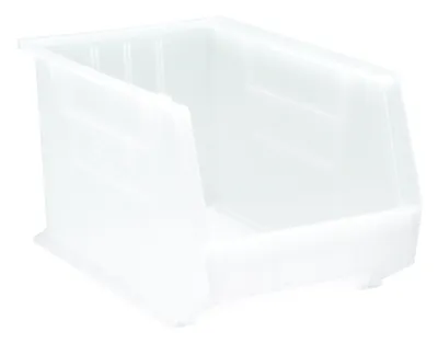 Quantum QUS260CLNB Stack & Hang Bin, 11"W x 18"D x 10"H, 80 lb capacity, Clear