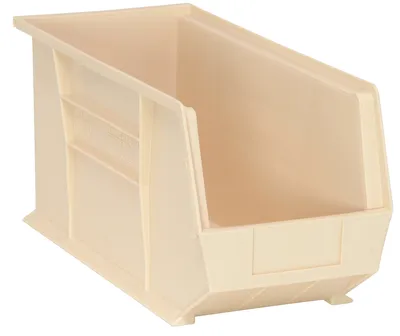Quantum QUS265IVCS Stack & Hang Bin, 8-1/4"W x 18"D x 9"H, 65 lb capacity, Ivory, Case of 6