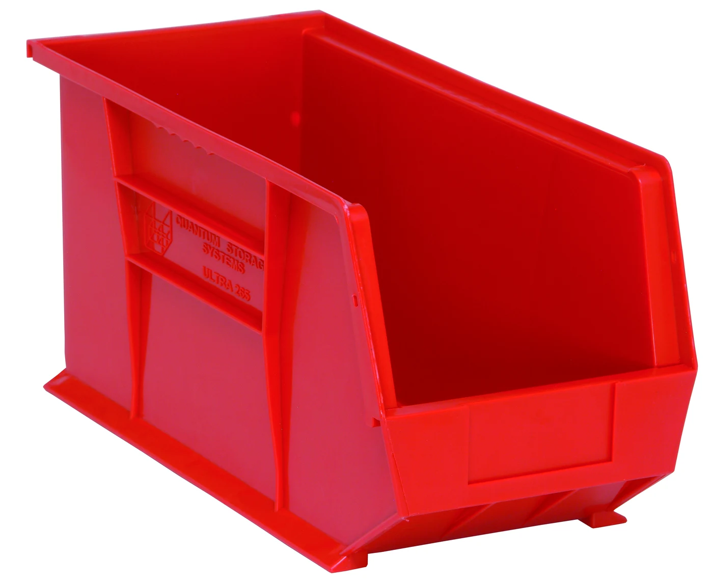 Quantum QUS265RDNB Stack & Hang Bin, 8-1/4"W x 18"D x 9"H, 65 lb capacity, Red