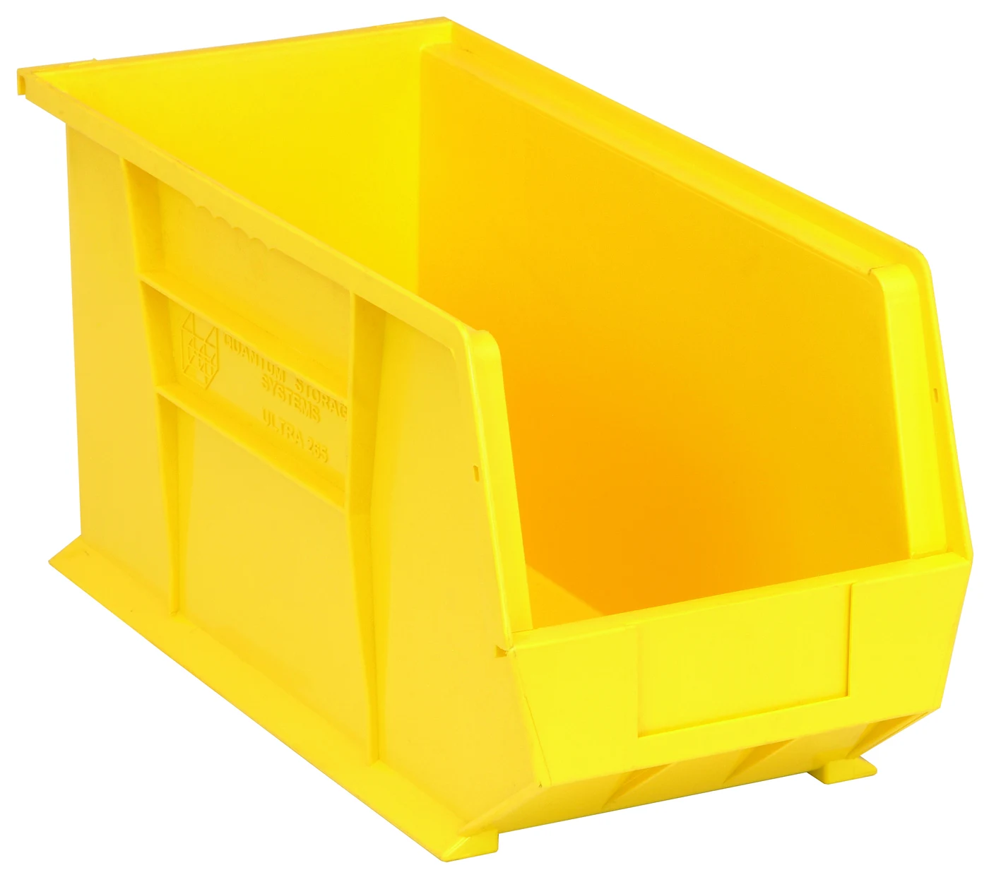 Quantum QUS265YLCS Stack & Hang Bin, 8-1/4"W x 18"D x 9"H, 65 lb capacity, Yellow, Case of 6