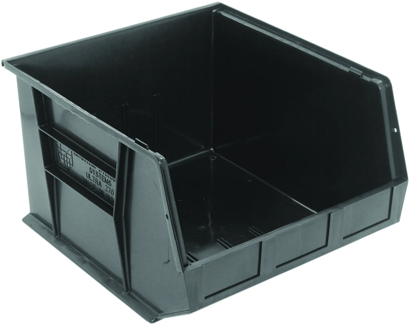 Quantum QUS270BKNB Stack & Hang Bin, 16-1/2"W x 18"D x 11"H, 80 lb capacity, Black