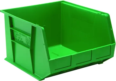 Quantum QUS270GNCS Stack & Hang Bin, 16-1/2"W x 18"D x 11"H, 80 lb capacity, Green, Case of 3