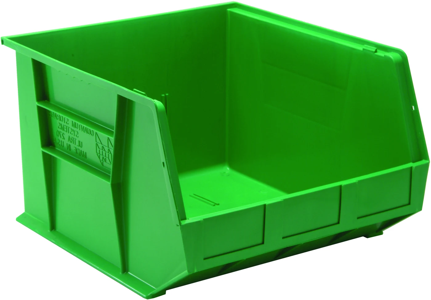 Quantum QUS270GNCS Stack & Hang Bin, 16-1/2"W x 18"D x 11"H, 80 lb capacity, Green, Case of 3