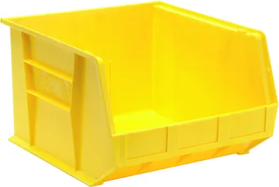 Quantum QUS270YLCS Stack & Hang Bin, 16-1/2"W x 18"D x 11"H, 80 lb capacity, Yellow, Case of 3