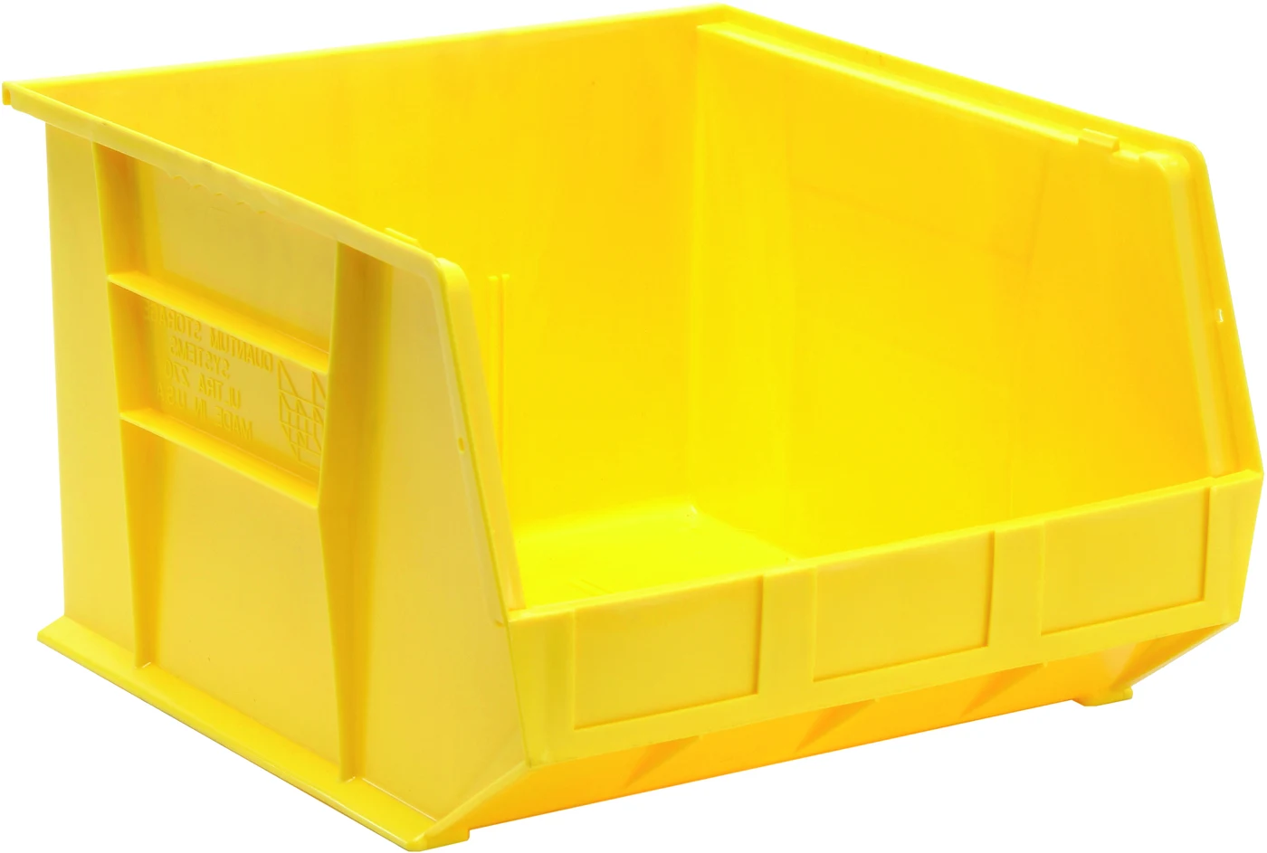 Quantum QUS270YLCS Stack & Hang Bin, 16-1/2"W x 18"D x 11"H, 80 lb capacity, Yellow, Case of 3