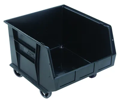 Quantum QUS275MOBBKCS Stack & Hang Bin, 16-1/2"W x 18"D x 14"H, Black, Case of 3
