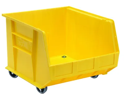 Quantum QUS275MOBYLCS Stack & Hang Bin, 16-1/2"W x 18"D x 14"H, Yellow, Case of 3