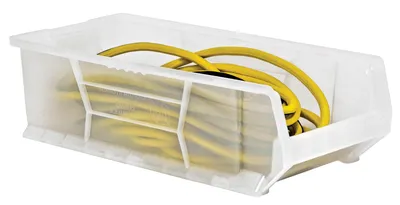 Quantum QUS952CLCS Hulk 24" Container, 23-7/8"L x 11"W x 7"H, Clear, Case of 4 — in use
