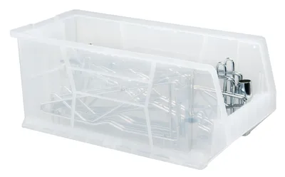 Quantum QUS953CLNB Hulk 24" Container, 23-7/8"L x 11"W x 10"H, Clear — in use