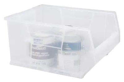 Quantum QUS955CLNB Hulk 24" Container, 23-7/8"L x 18-1/4"W x 12"H, Clear — in use
