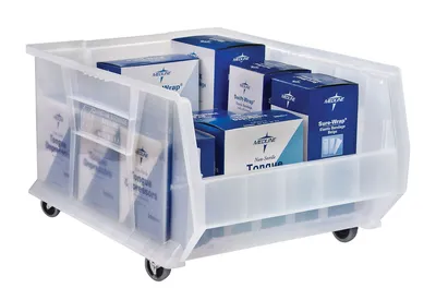 Quantum QUS985MOBRD Mobile Hulk 30" Container, 29-7/8"L x 18-1/4"W x 15"H, Red — in use