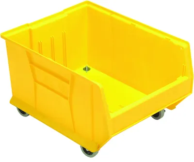 Quantum QUS965MOBYL Mobile Hulk 24" Container, 23-7/8"L x 18-1/4"W x 15"H, Yellow