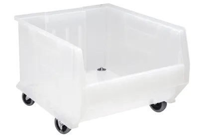Quantum QUS965MOBCL Mobile Hulk 24" Container, 23-7/8"L x 18-1/4"W x 15"H, Clear